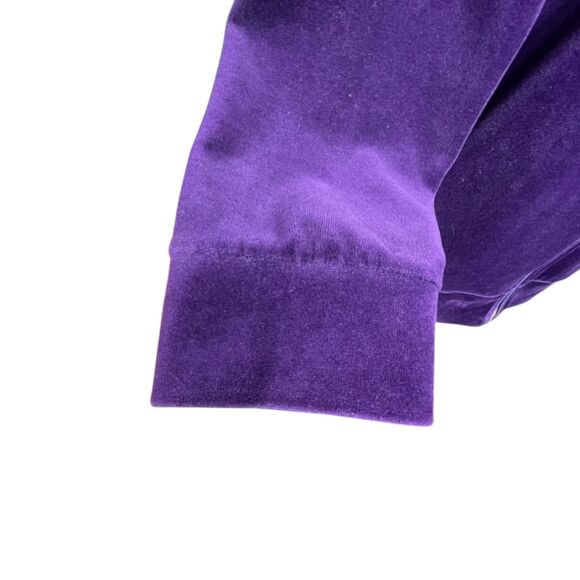 LAUREN RALPH LAUREN LRL Women Tracksuit Jacket Size 1X Velvet Velour Zip Purple - Picture 9 of 16